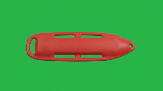 Green Screen Red Rescue Float Rotating Horizontally