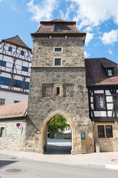 Residenzschloss Urach. Historic medieval stone gate tower