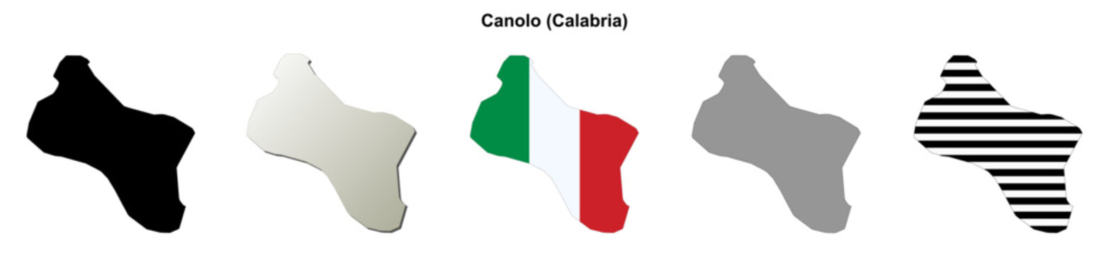 Canolo (Calabria) outline map set