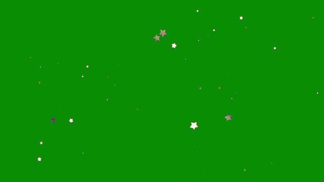 Seamless magic light transition, cartoon doodle stars, glowing fairy dust burst, motion design light rays air 4k graphics, floating sparkling stars glittering fairy dust green screen overla