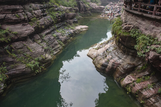 Emerald River in Red Stone Gorge, Yuntai Mountain, Jiaozuo, Henan, China