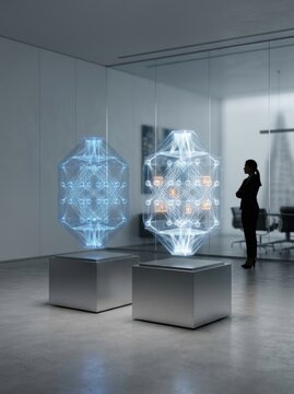 AI model governance comparison with highlighted deviations and human oversight in a corporate technology environment
