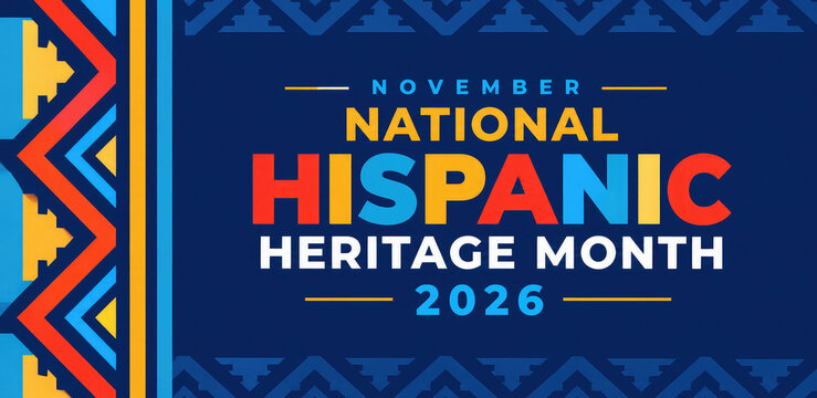 National Hispanic Heritage Month 2026 Celebration Banner,,
