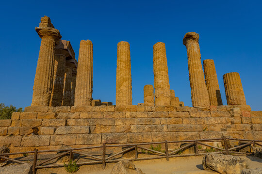 Doric columns of the ancient Temple of Heracles