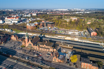 panorama miasta -Dworzec PKP. Pomorskie © WojciechWojcik