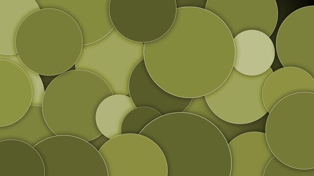 Abstract background of overlapping paper circles with soft shadows and a clean minimal look animation