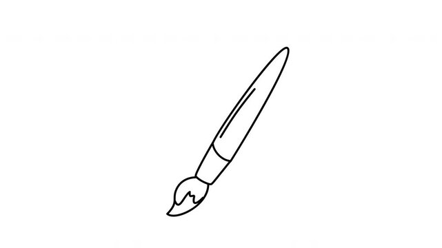 paint brush outline icon
