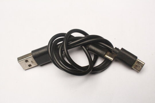 USB Cable Isolated on White Background