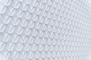 Fototapeta premium Geometric pattern background. Geometric architecture wall. Abstract shape background. Geometric shape. Abstract white wall. White geometrical background. Geometrical backdrop
