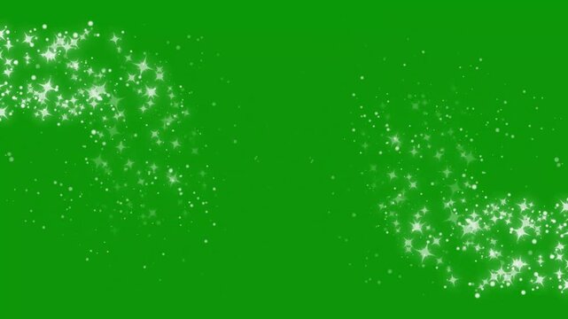 magical white glitter dust trail glowing fairy stars sparkling particles burst luxury shimmer line animation twinkling light path green screen overlay, fantasy sparkle transition. 4k loop