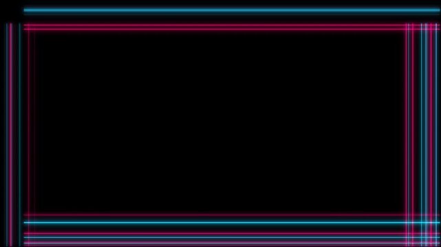 A 4K organic neon frame with flowing plasma-like lines in red and blue, animated via trigonometric functions for a liquid energy effect.