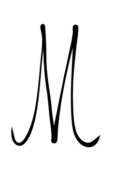 Buchstaben, Gro&szlig;buchstaben in Gro&szlig;schrift, handgezeichnet.