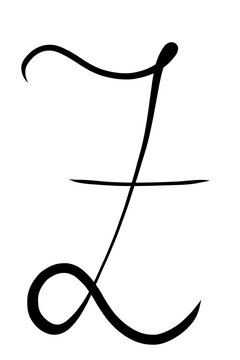 Buchstaben, Gro&szlig;buchstaben in Gro&szlig;schrift, handgezeichnet.