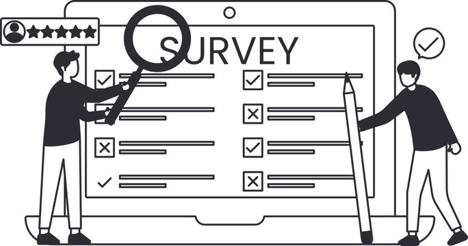 Online Survey Customer Feedback Market Research Data Collection User Experience Opinion Poll Business Report Five Star Rating Digital Form Customer Review Data Analysis