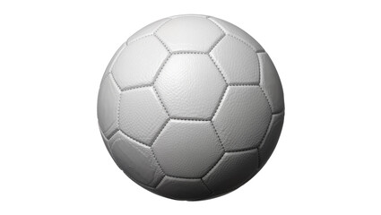 Fototapeta premium Classic white soccer ball with hexagonal panels, isolated on transparent background