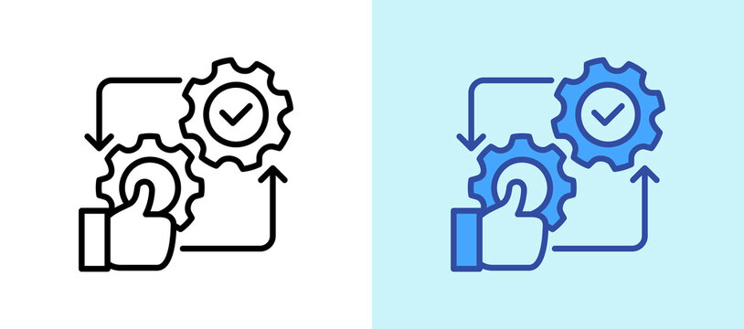 Operational Excellence lineblue icon
