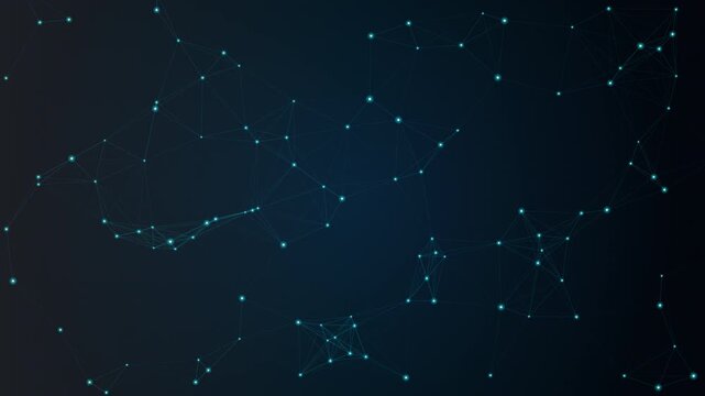 A high-resolution 4K abstract plexus network animation with shimmering light effects for business and technology backgrounds.