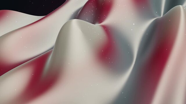 Smooth fluid parametric waves morphing with sparkling dust particles creating a luxurious digital presentation