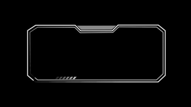 White Futuristic Hud technology interface. Futuristic HUD video frame technology concept. White Hud callout interface.