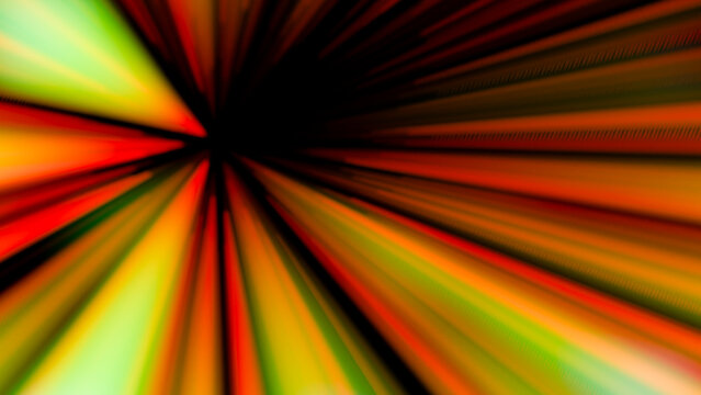 Abstract radial colorful streaks with black center and dynamic lines