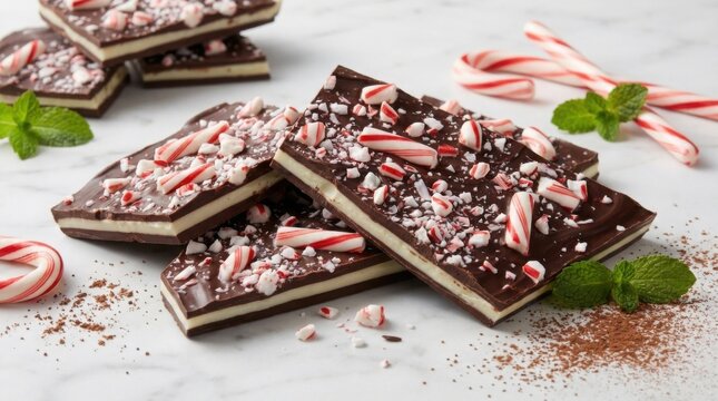 Festive Peppermint Bark Candy