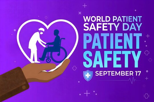 World patient safety day illustration with medical icon