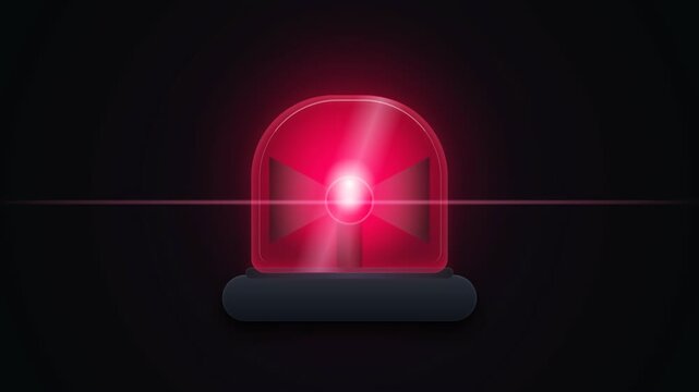 Glowing red alarm bell icon on dark background