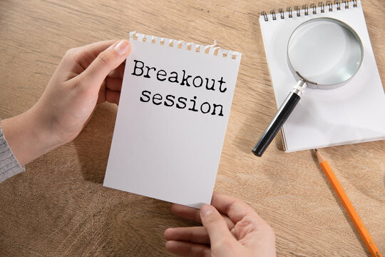 Breakout session idea written on a sticky note