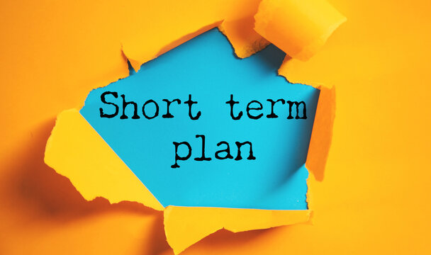 Short term plan text on paper