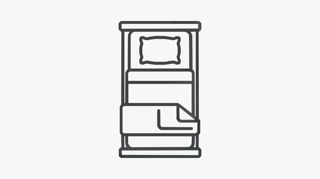 Bunk Bed Line Art for Children s Room or Hostel Interior Design