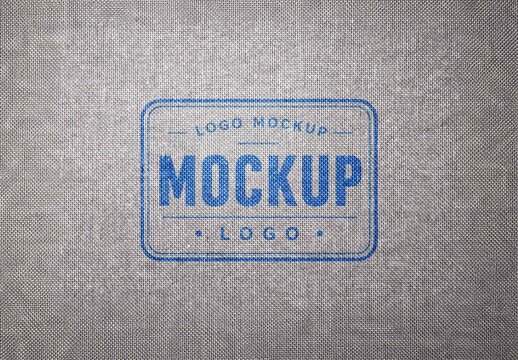 Fabric Texture Logo Mockup