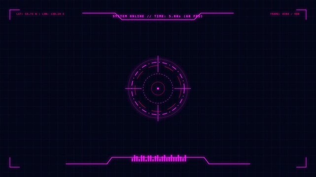 Futuristic Sci-Fi HUD Overlay Loop Animation Cyberpunk Tech Interface
