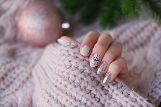 art, beautiful, beauty, blue, care, christmas, closeup, colourful, colours, constructed, decoration, design, elegance, exclusive, fashion, female, festive, finger, fingernail, fun, gel, girl, glamour,
