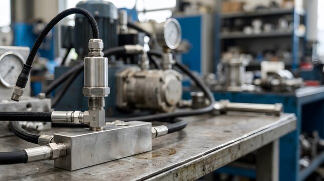 hydraulic pressure sensor for precision monitoring diagnostics and industrial fluid power system testing