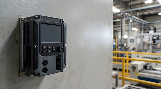 industrial servo drive controller with blank display for automated motion control manufacturing and machine operation