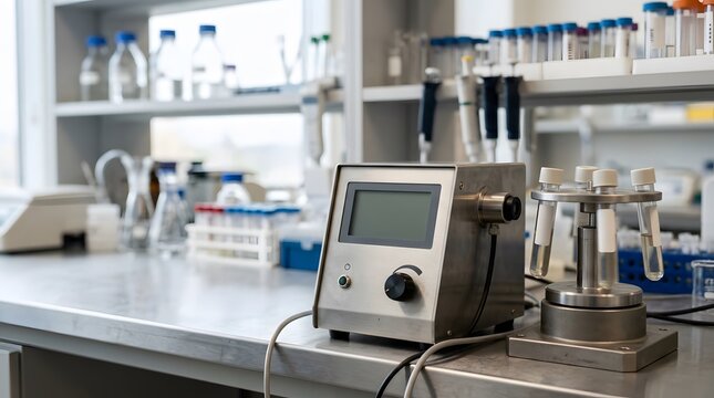 laboratory centrifuge speed calibration instrument with blank display for precision rotational measurement equipment verification and research