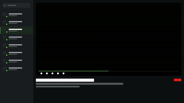 Minimalist Dark Mode User Interface Dashboard Video
