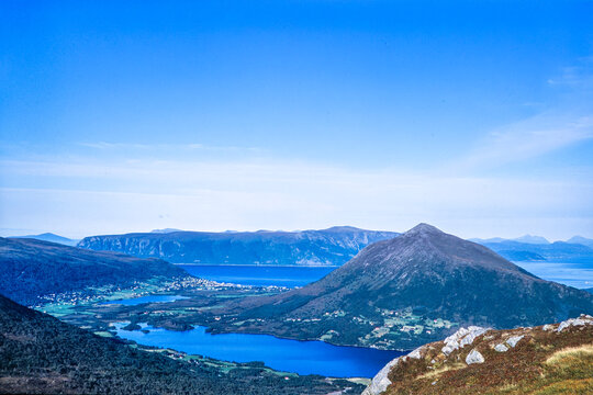 mountain landscape with blue sky