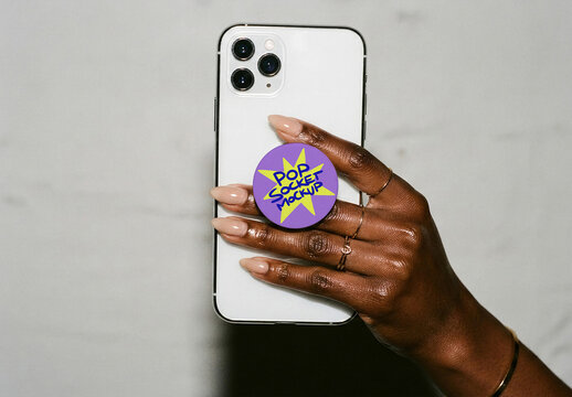 Phone Pop Socket Mockup