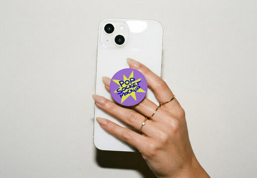 Phone Pop Socket Mockup