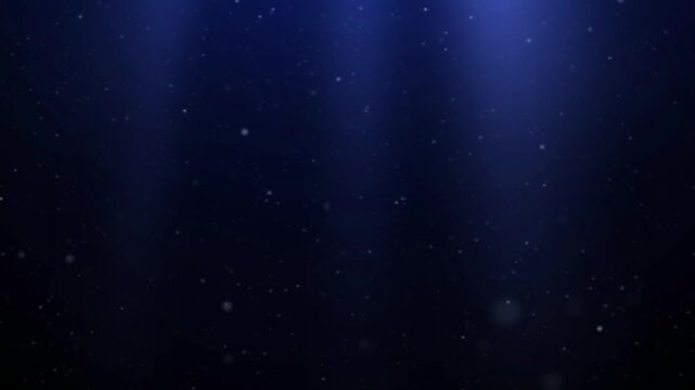 Dark Blue Abstract Background with Glowing Particles and Soft Bokeh | Cinematic Light Dust