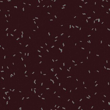 Seamless pattern with small white checkerboard squares scattered on a dark maroon background texture