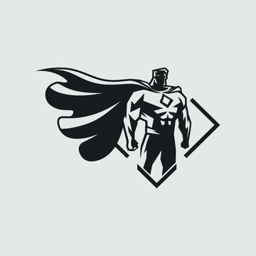 Superhero mascot logo design