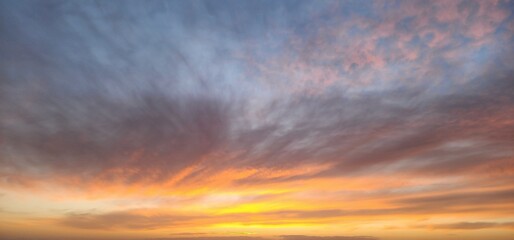 Fototapeta premium Sonnenuntergang über der Flensburger Förde