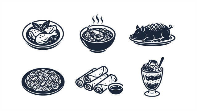 Chicken Spring Rolls Icon Rolls At Adobo Restaurant-Bilder: Stock-Fotos & -Videos. | Adobe Stock