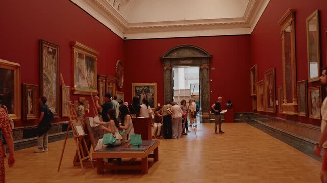 Interior of the National Gallery in London, England - 28 August 2026.
