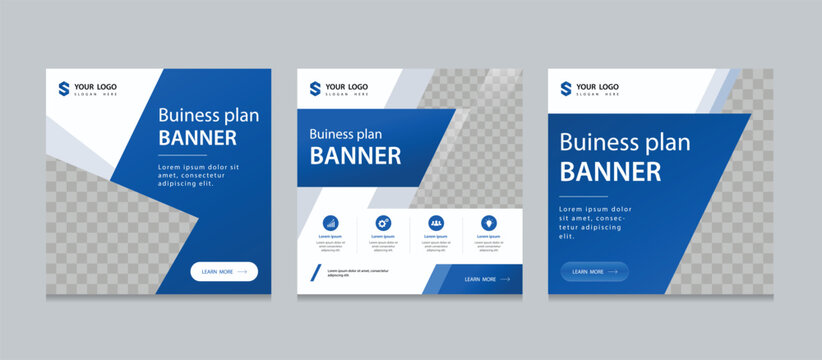 business web banner design template. Suitable for social media post, instagram story post and web marketing ads. vector illustration for editable with Space to add pictures.
