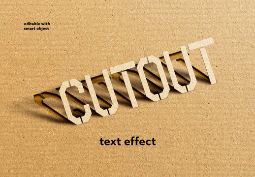 Cardboard Cutout Text Effect