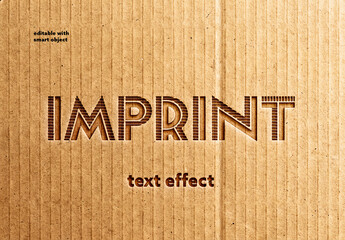 Imprint Text Effect