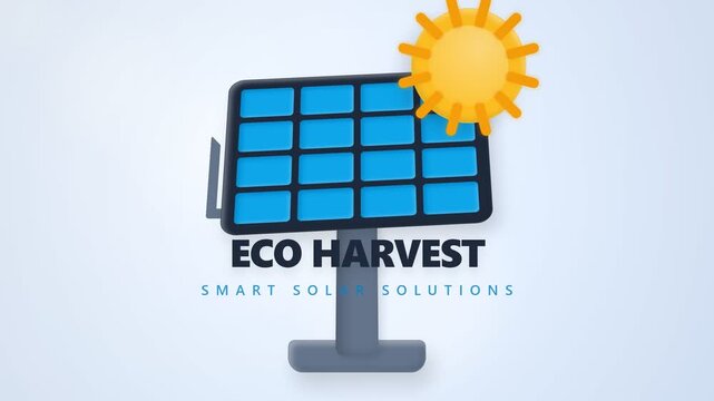 Modern flat design illustration of a solar panel harvesting energy from the sun.